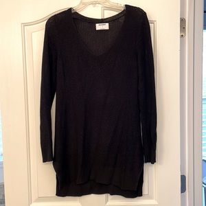 Black v-neck sweater
